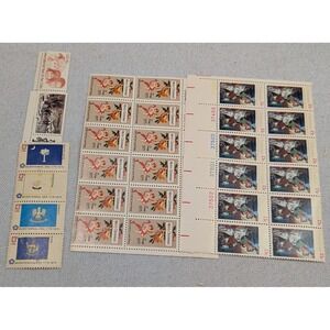 USPS Vintage Postage Lot 1970s Christmas Bicentennial Flags Excellent Multi